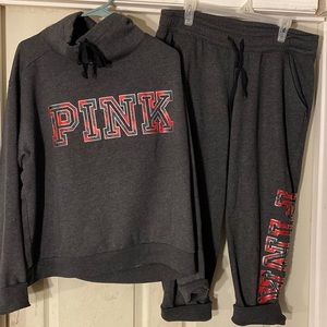 VS Pink sweat suit size XL